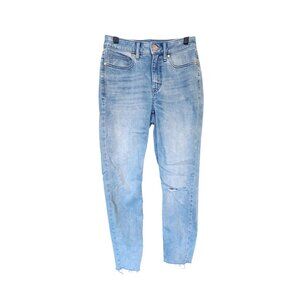 Lauren Conrad High-Rise Skinny Ankle Jeans Light Wash Distressed Womens 2